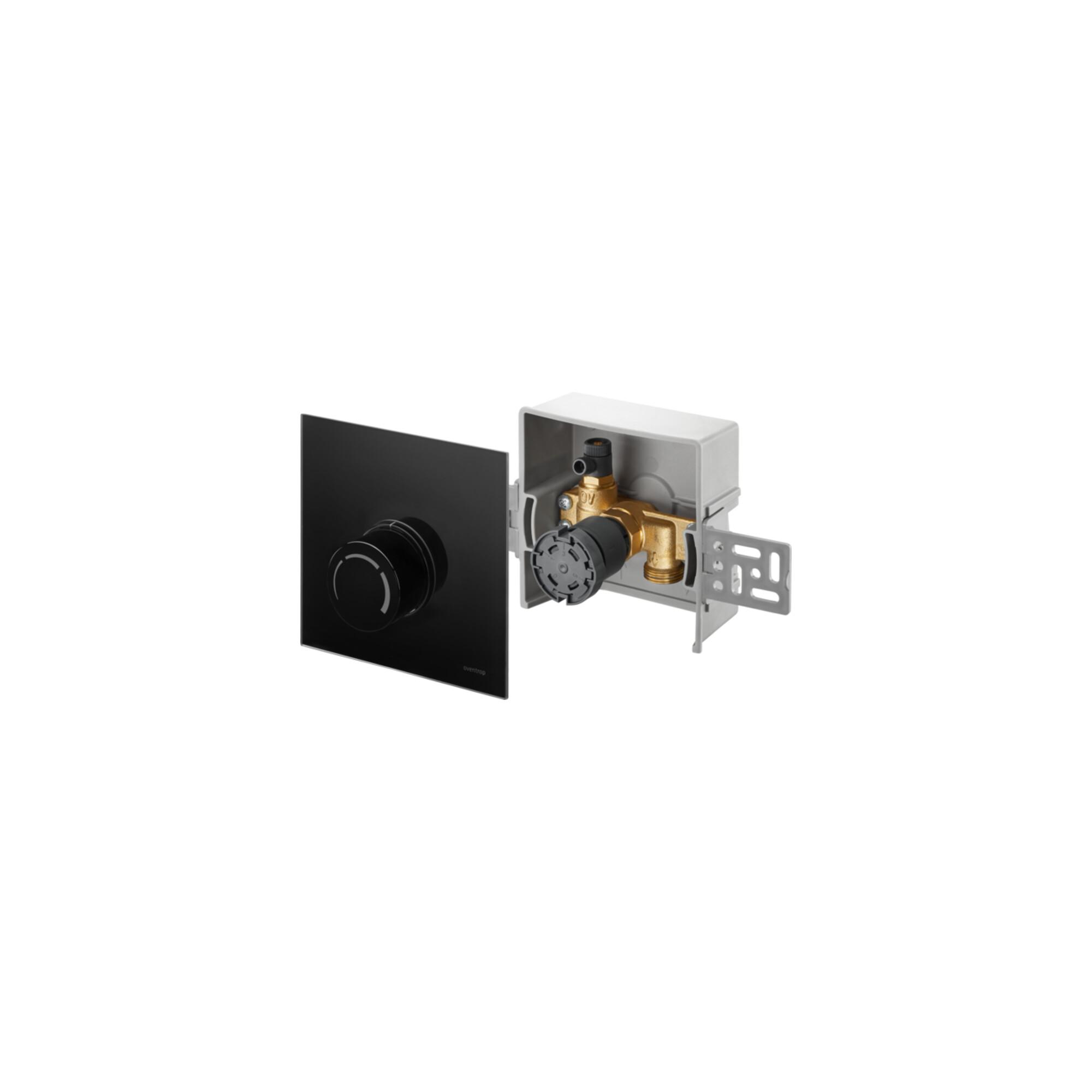 Oventrop Rücklauftemperaturregelung Unibox RTL ESG schwarz, mit Ventil und Thermostat (1022751)