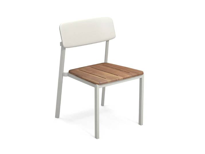 Emu - Shine Outdoor Stuhl, Teak / weiss