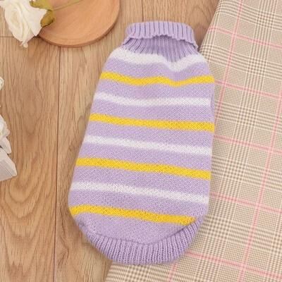 Inspired Living Cozy Turtleneck Cat Sweater For Winter And Holiday Wear purple xl