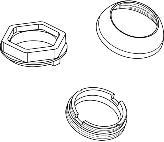 Ideal Standard m. Gewindering+Schlüssel, B960862AA Chrom