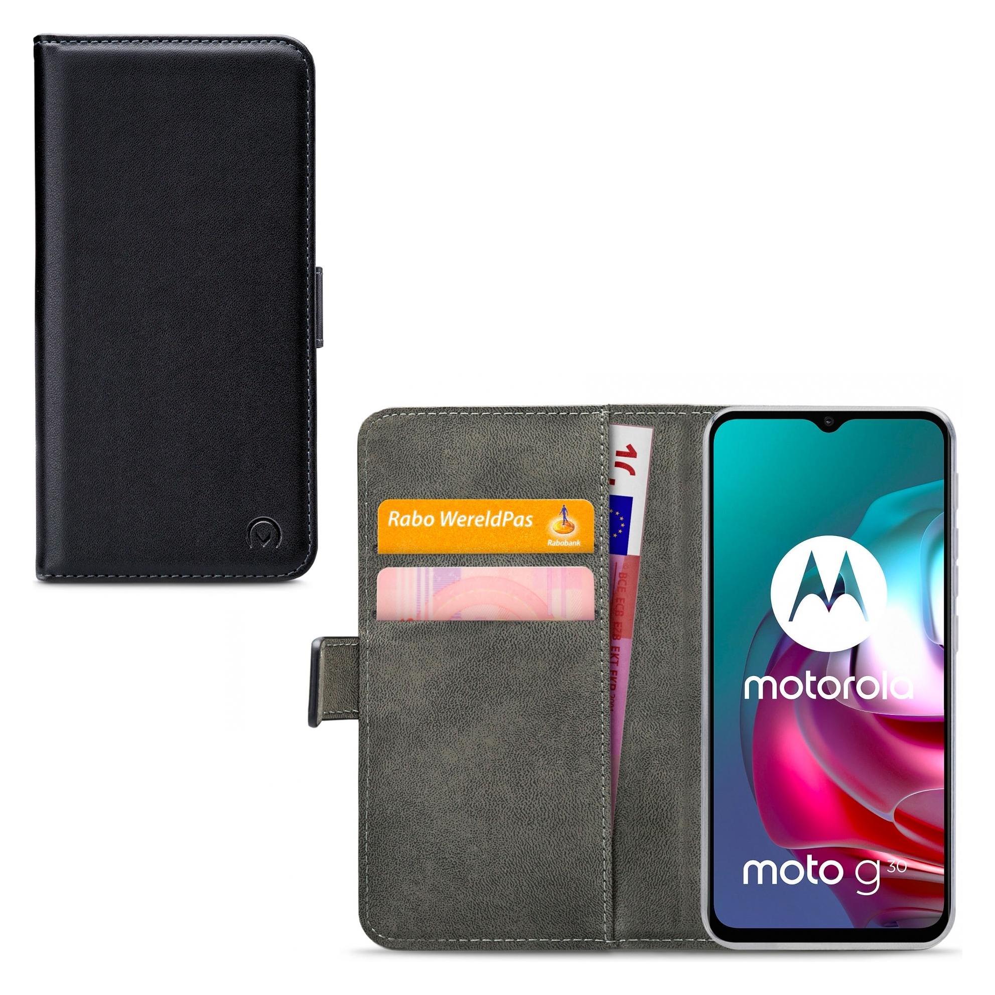 Mobilizera Mobilize Classic Gelly Wallet Book Cover Til Motorola Moto G10/G30 Sort (Motorola Moto G30) (27018)