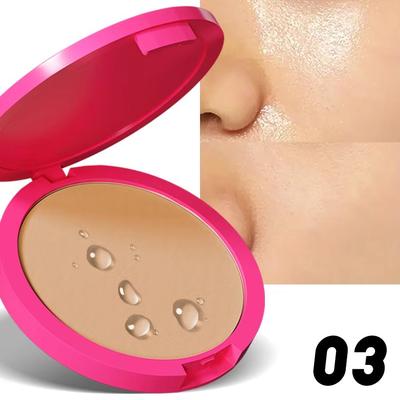 Inspired Finds Natural Matte Pressed Powder Oil Control Brightening Face Base Foundation & Compact Concealer 03