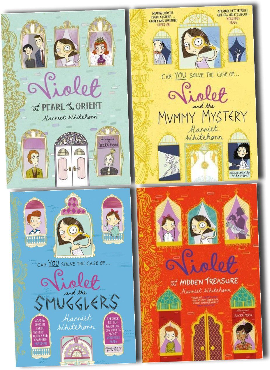 Simon & Schuster Violet Investigates 4 Books Collection Set by Harriet Whitehorn - Paperback Mystery Series for Ages 7-9 - Smugglers, Hidden Treasure, Mummy Mystery