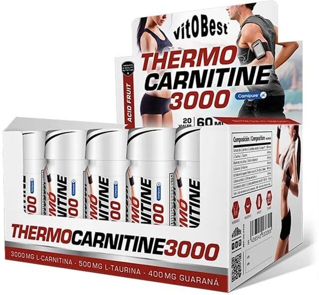 Vitobest Thermo Carnitine 3000 60 ml 20 Frascos Limão