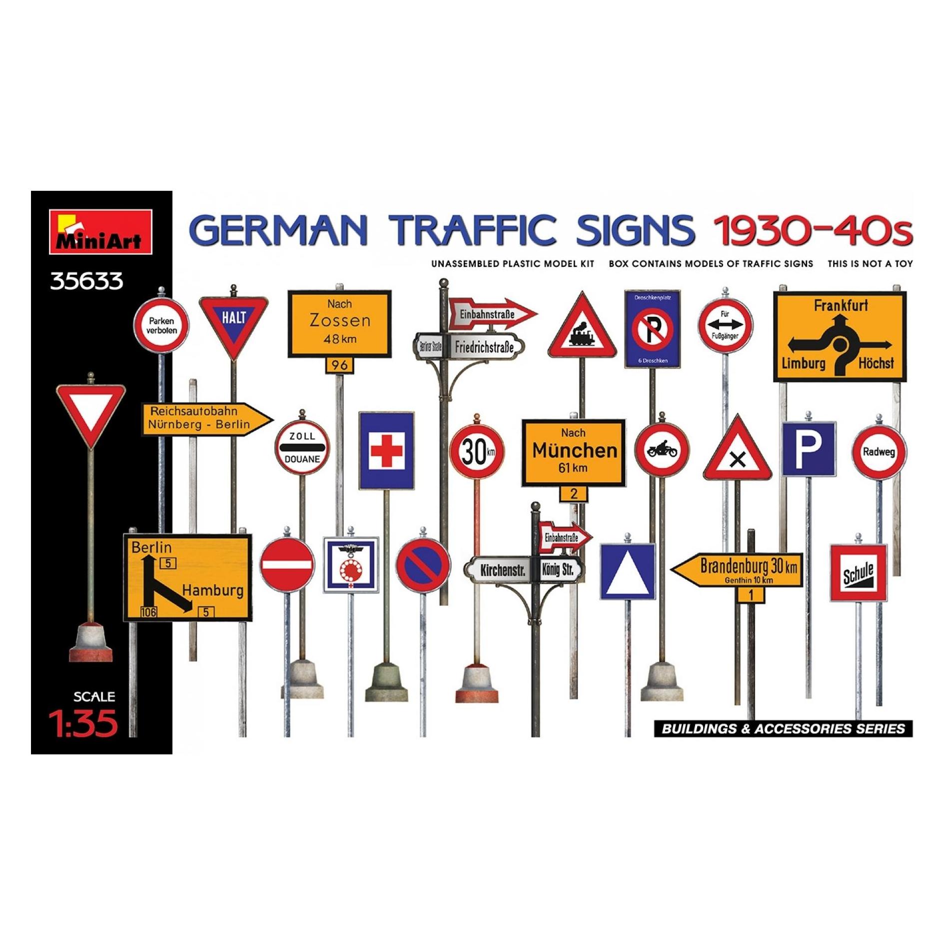 Mini art German Traffic Signs 1930-40s (35633)