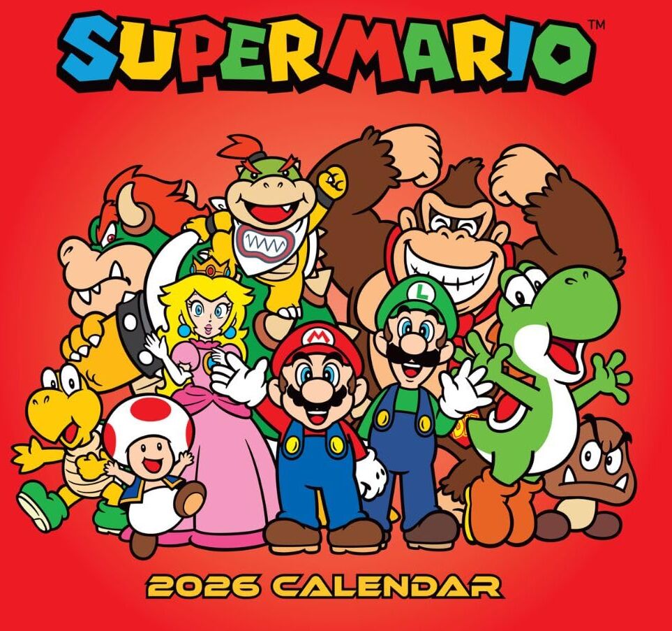 2026 CALENDAR SUPER MARIO MONTH TO VIEW SQUARE WALL CALENDAR OFFICIAL PRODUCT - Preis vom 19.10.2026 19:33:35 h