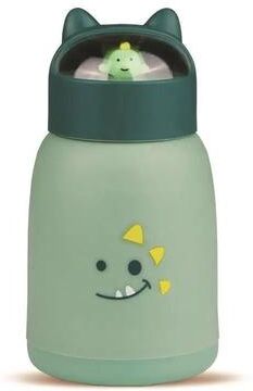 Uplifted Finds INS Cartoon Animal Water Bottle And High Performance Three Dimensional Cute Big Belly Portable Cup green