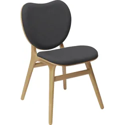 Conversation Piece Stuhl dunkelgrau gepolstert Eiche hell