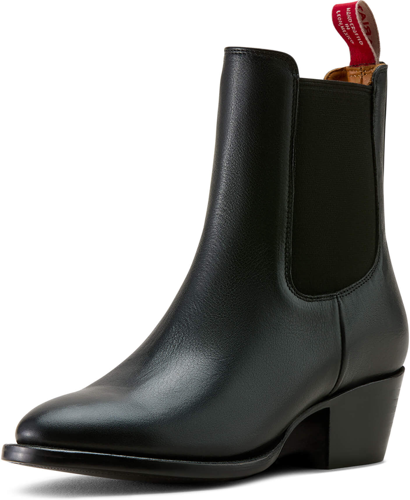 Women's Bench Made Eleanor Almond Toe Chelsea Boots in Carbon Black Leather, Size: 7.5 B / Medium by Ariat