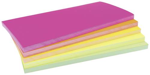 Magnetoplan Neon Moderationskarte farbig sortiert, Neon rechteckig 200mm x 100mm 250St.