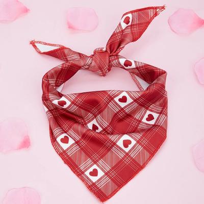 Uplift Picks Valentines Day Dog Bandana Heart Print Triangle Pet Scarf For Dogs And Cats s