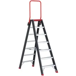 Altrex Taurus TDO - beidseitig begehbare Steh- Stufenleiter 2x7 mit Bügel