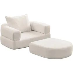 STILVORA Modulares Sofa 41x101x90 cm Beige aus Chenille, bequem und vielseitig – ideal für Wohnzimmer, Schlafzimmer oder Gästezimmer