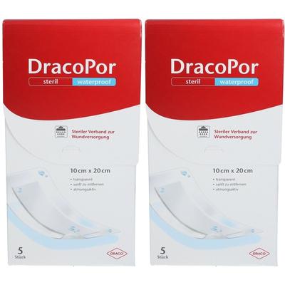 Dracopor waterproof Wundverband 10x20 cm steril 2x 2x5 St Verband