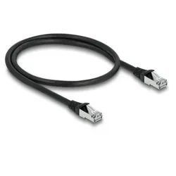 DeLOCK RJ45 Netzwerkkabel Cat.6A S/FTP PUR Outdoor 0,5 m schwarz