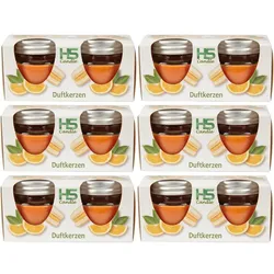 HS Candle Duftkerze "Macaron" - Kerzen im 12er Pack - Orange