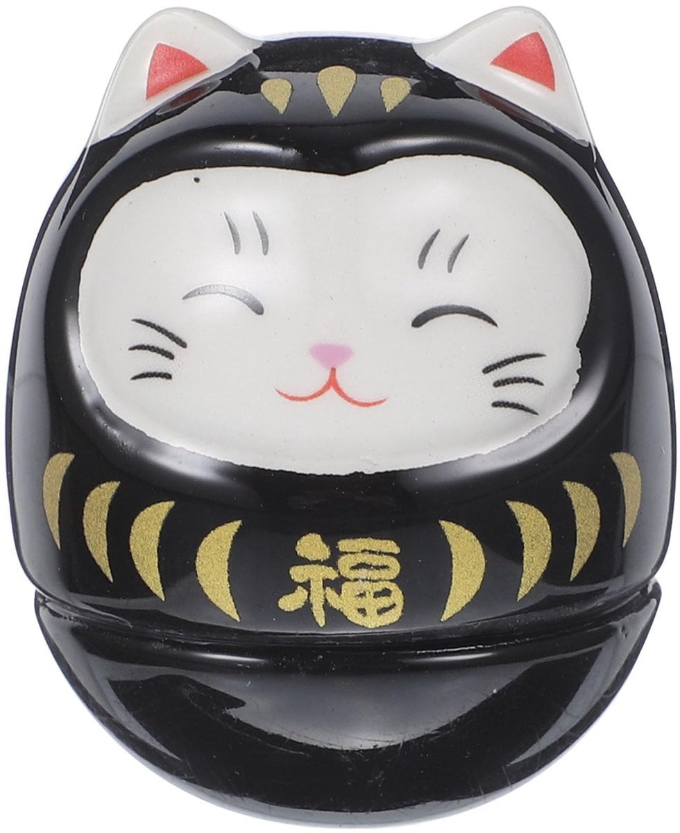Dharma Lucky Charm Keramische Kat Fengshui Ornament Daruma Decoratie