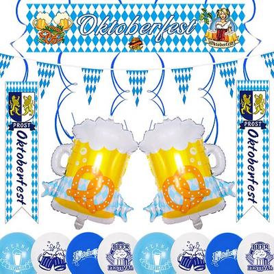 oktoberfest ballon set oktoberfest szene dekoration anordnung 12 zoll latex bier party luftballons