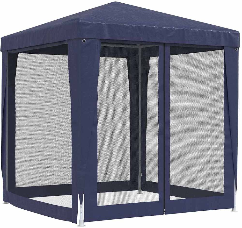 vidaXL Carpa para fiestas con 4 paredes de malla HDPE azul 2x2 m Azul