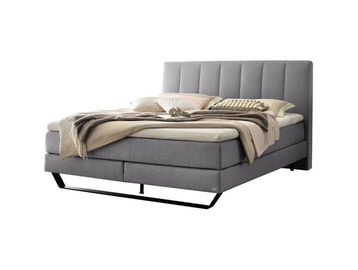 Hasena Boxspringbett Ambra grey Stoff 200 x 200 cm