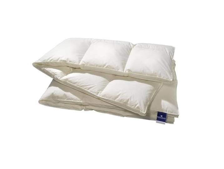 billerbeck Daunendecke Nena 155 x 220 cm 100% Daunen Optimale Wärme- und Feuchtigkeitsregulierung Hausstauballergiker geeignet Wärmestufe warm +