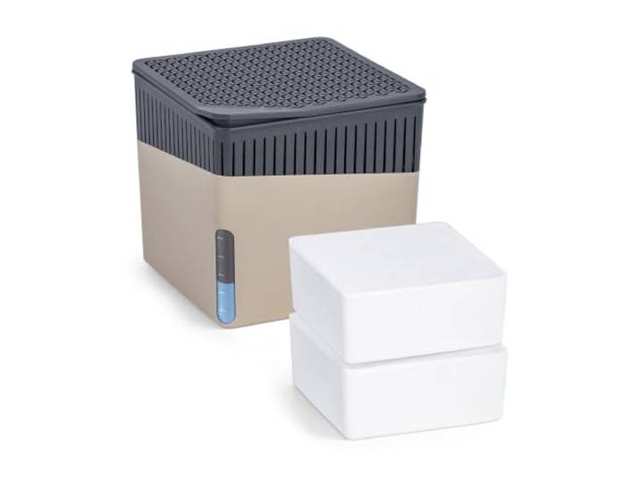 WENKO Raumentfeuchter mit 2 x 500 g Entfeuchter Granulat, Beige
