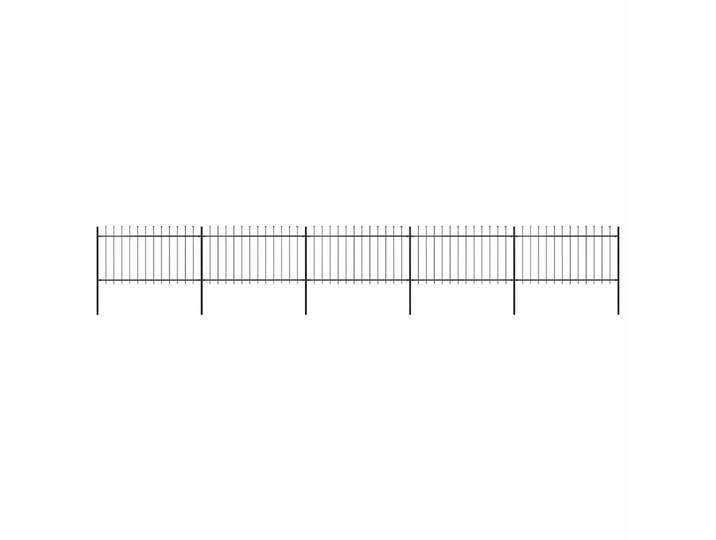 vidaXL Gartenzaun mit Speerspitze Stahl 838 x 100 cm Schwarz