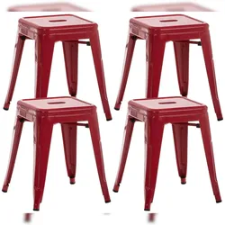 CLP 4er Set Hocker Armin rot