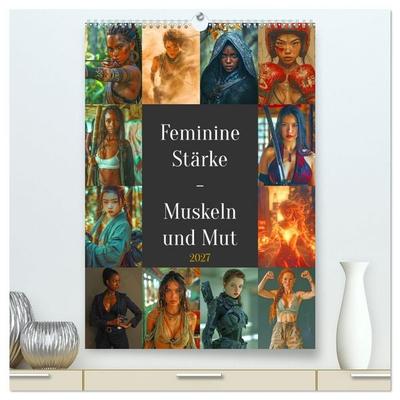 Feminine Stärke - Muskeln und Mut (hochwertiger Premium Wandkalender 2027 DIN A2 hoch), Kunstdruck in Hochglanz
