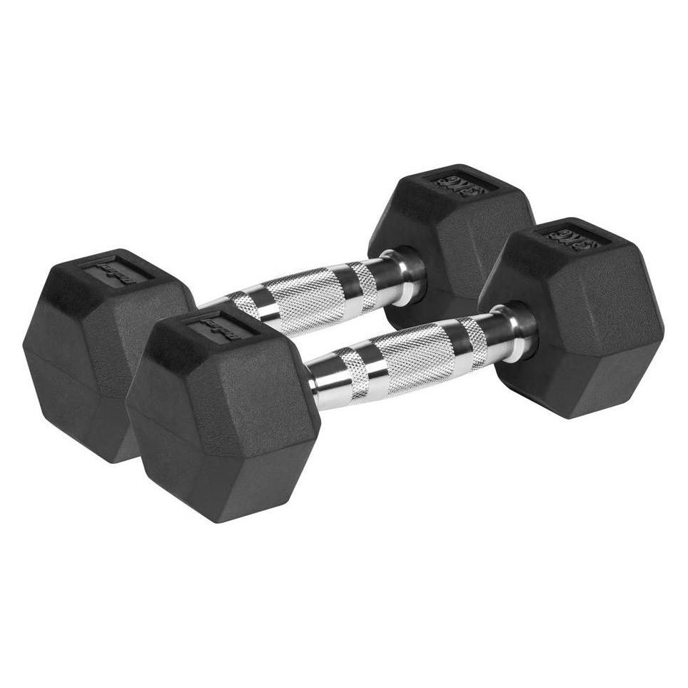 Rebel Gummierte Hanteln aus Gusseisen HEX 2x3 kg ACTIVE (RBA-2325-03)