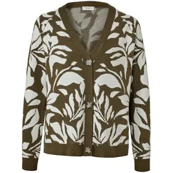 Tchibo - Grobstrick-Cardigan mit Jacquard - Damen - Gr. XL - creme/jacquard