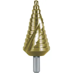RUKO Stufenbohrer HSS TiN spiralgenutet mit Kreuzanschliff - 101053T