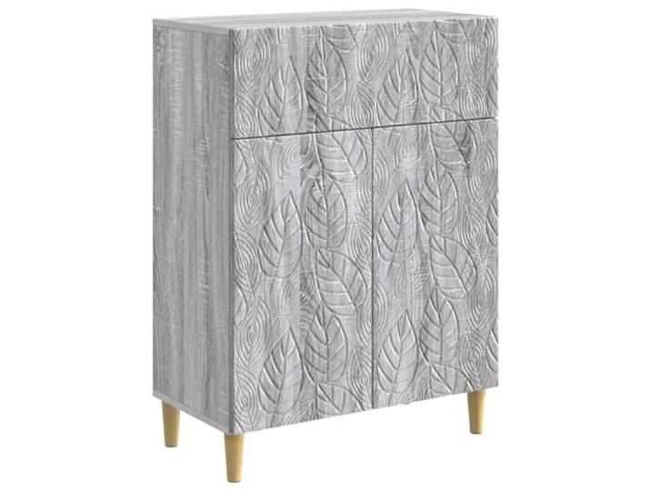 GHVBNMF Sideboard Grau Sonoma 66x34,5x90 cm Holzwerkstoff Kommode Kompakte Flurkommode in Grau Sonoma mit Schublade und Fächern für Wohnzimmer, Schlafzimmer oder Essbereich.