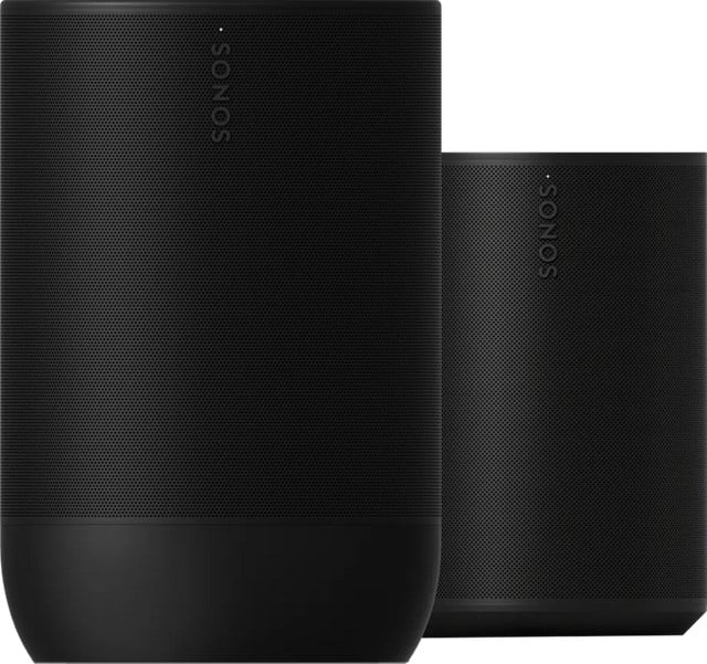Sonos Move 2 en Era 100 draadloze speakers zwart met wifi en bluetooth