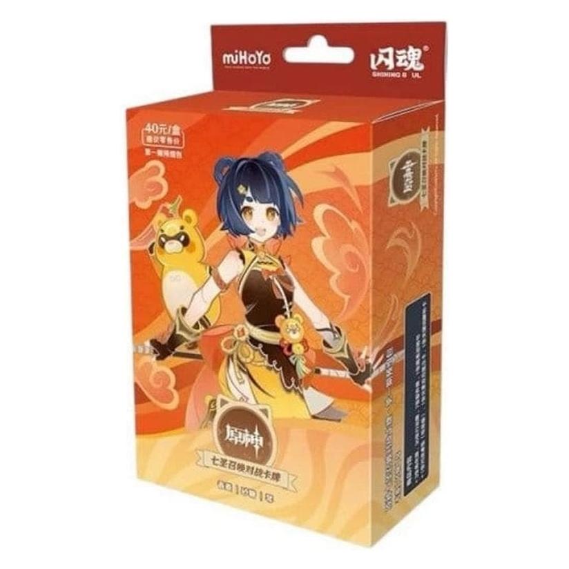 Mihoyo Genshin Impact Jeu de Cartes à Collectionner - Pre-Build Starter Deck 08 - Xiangling - Series 1 *Ver (Chinesisch, Deck) (MYH71036)