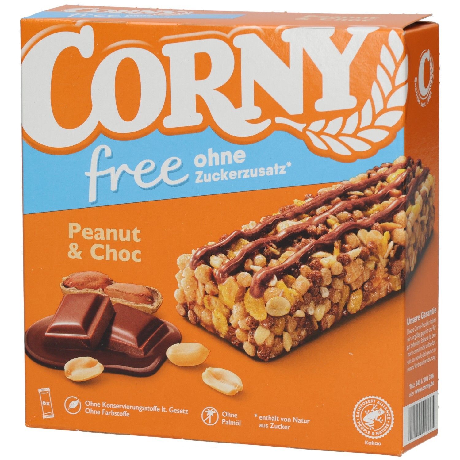 Corny free Erdnuss-Schoko 6x20g 6x20 g Riegel