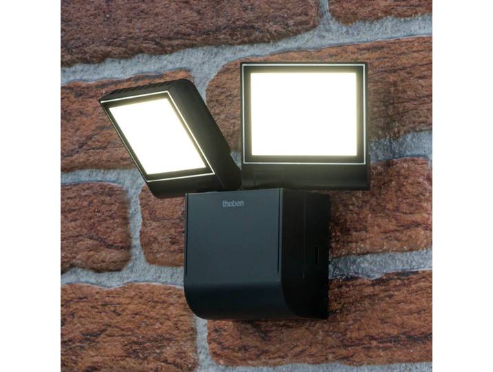Theben LED Aussenwandleuchte theLeda S17-100L, schwarz, Kunststoff, LED Wandleuchte außen