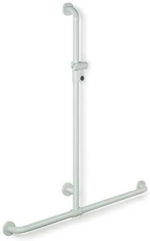 Hewi 801 active+ Duschhandlauf 801.35D4S98 Sonderlänge, signalweiß, mit Brausehalterstange, antimikrobiell