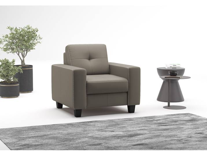 Sessel GOODPRODUCT Varese , braun (delphine), B:96cm H:91cm T:90cm, Sessel, Sessel, Kreuznaht in beige