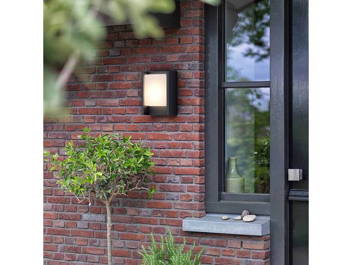 Philips LED Außenwandleuchte Arbour, schwarz, Aluminium, Modern