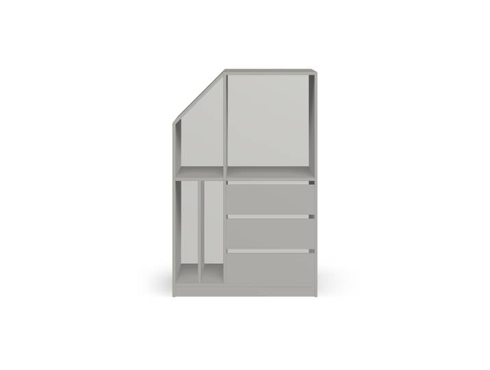Offener Dachschrägenschrank Premium Dekore Grau