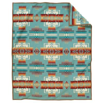 "Pendleton Chief Joseph Aqua Full/Queen Blanket 90"" x 90"""