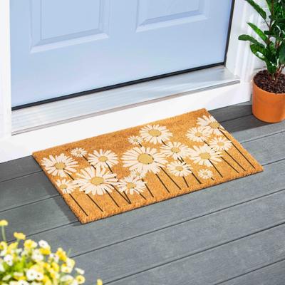 Evergreen "Daisy Field Coir Door Mat, 28"" x 16"" - 28"" x 16"""