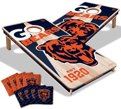Skip's Garage Chicago Bears NFL 2x4 Cornhole Board Set