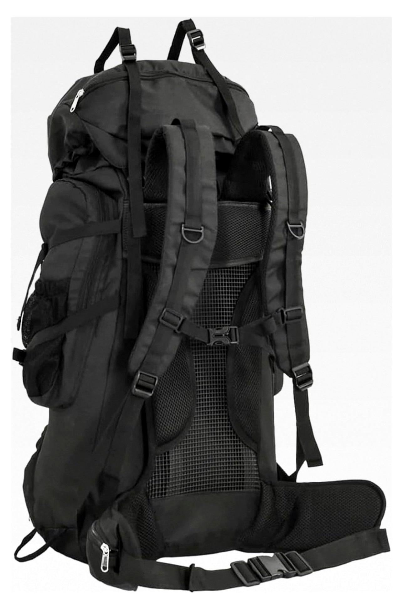 Wanderrucksack Schwarz 100 L Oxford-Gewebe