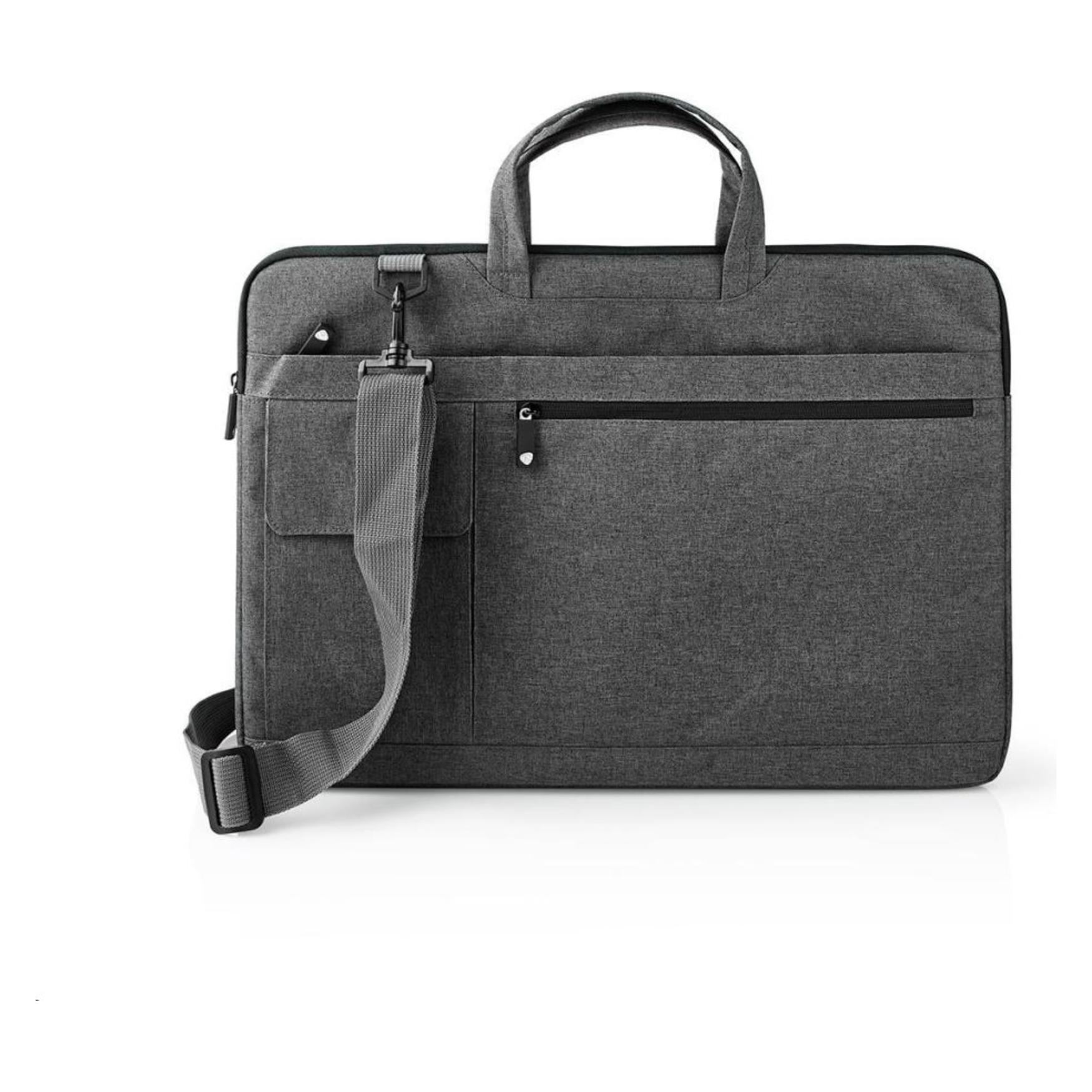 Nedis Notebook-Tasche - Laptoptasche - Aktentasche - Schultertasche - Das Tragen Gürtel - 17-18" - (Universal) (NBBG17150BK)