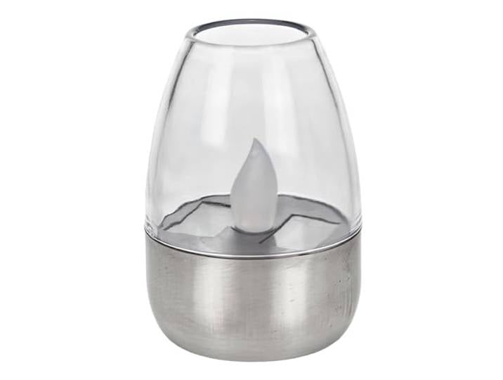LED Lampe Solaire 'Pedas' (Moderne) en Gris en Inox (à 10 lampes\,) Eclairage Exterieur Solaire\, Eclairage Solaire\, Lampe Solaire Jardin