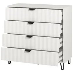 Dmora Maggiora – Kommode, 93x40x90h cm Weiß, 4 Schubladen