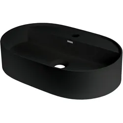 Deante, Waschbecken, Granit-Aufsatzwaschbecken mit Armatureninsel - oval