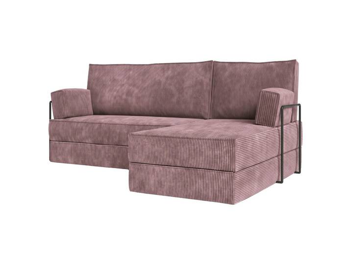 ECKSOFA NOTIA modulares Boneless Sofa mit Schlaffunktion Lila Kordstoff